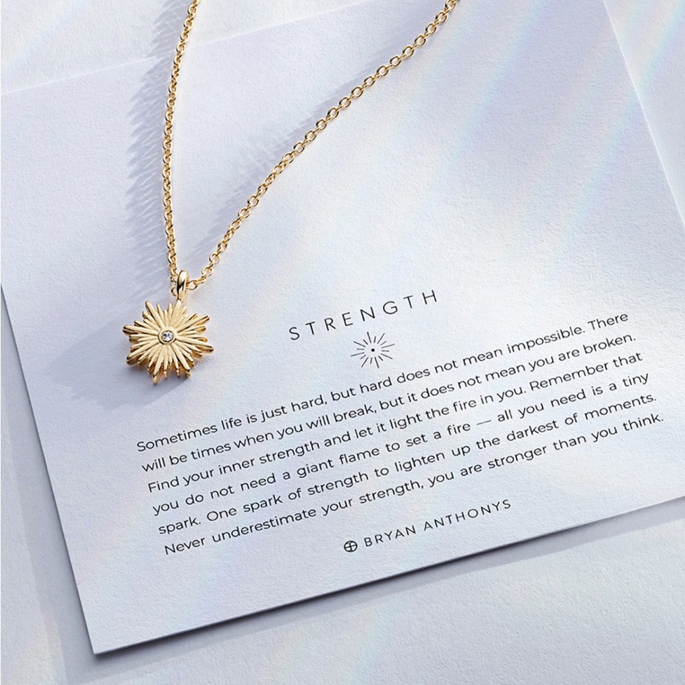 New Bryan Anthony’s Strength necklace gold